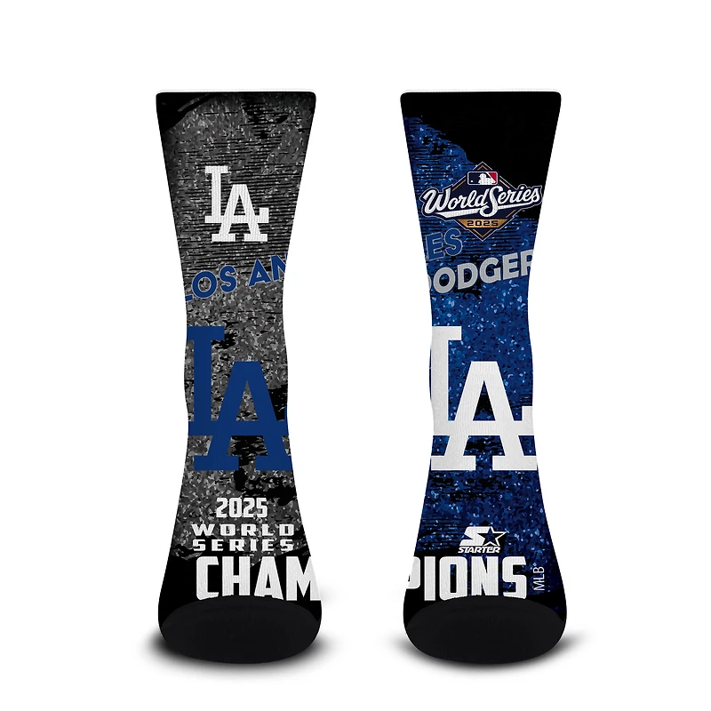 Unisex Starter  Los Angeles Dodgers 2025 World Series Champions Blackout Crew Socks