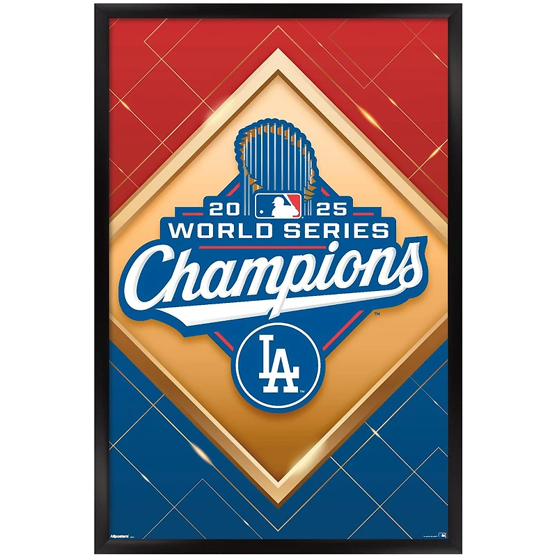 Los Angeles Dodgers 2025 World Series Champions 22.375" x 34" Framed Poster