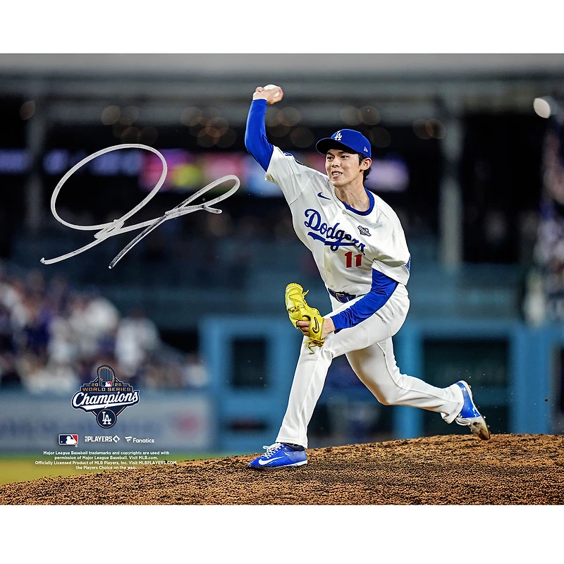 Roki Sasaki Los Angeles Dodgers Autographed 2025 World Series Champions 8" x 10" Photograph