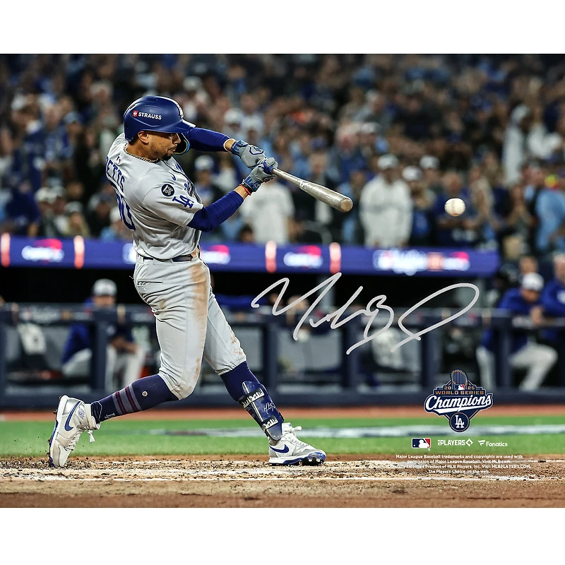 Mookie Betts Los Angeles Dodgers Autographed 2025 World Series Champions 8" x 10" Photograph
