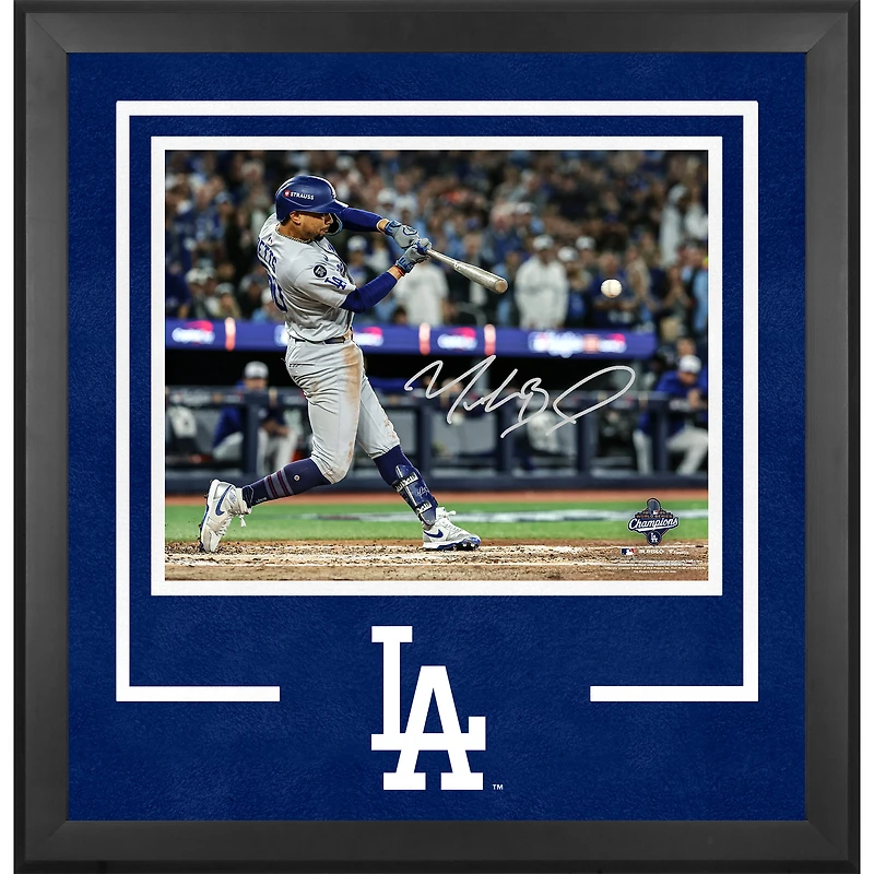 Mookie Betts Los Angeles Dodgers Autographed 2025 World Series Champions Deluxe Framed 16" x 20" Photograph