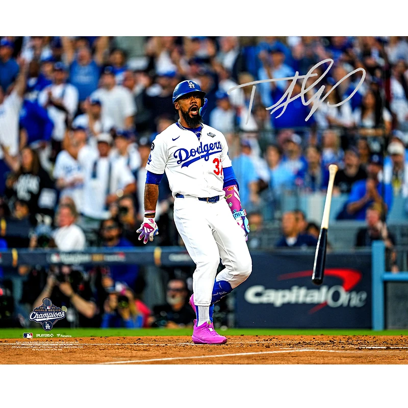 Teoscar Hernández Los Angeles Dodgers Autographed 2025 World Series Champions 16" x 20" Photograph