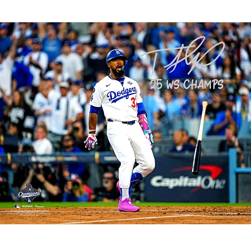 Teoscar Hernández Los Angeles Dodgers Autographed 2025 World Series Champions 16" x 20" Photograph with "25 WS Champs" Inscription