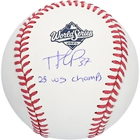 Teoscar Hernández Los Angeles Dodgers Autographed  2025 World Series Logo Baseball with "25 WS Champs" Inscription