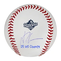 Yoshinobu Yamamoto Los Angeles Dodgers Autographed  2025 World Series Logo Baseball with "25 WS Champs" Inscription