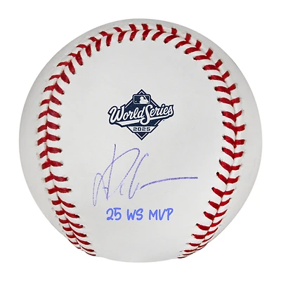 Yoshinobu Yamamoto Los Angeles Dodgers Autographed  2025 World Series Logo Baseball with "25 WS MVP" Inscription