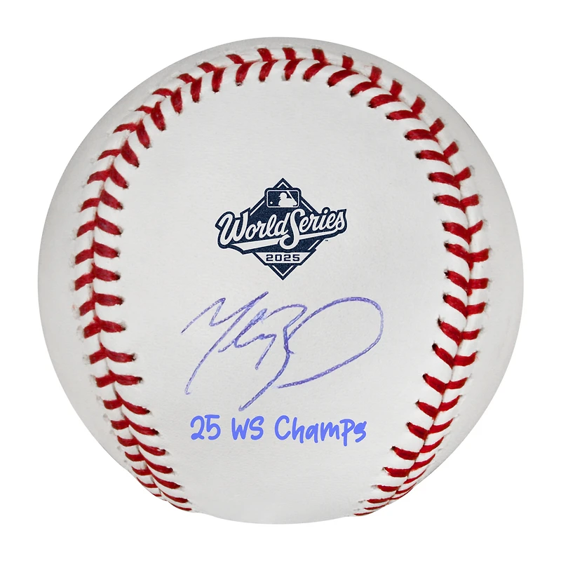 Mookie Betts Los Angeles Dodgers Autographed  2025 World Series Logo Baseball with "25 WS Champs" Inscription