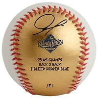 One of One: Roki Sasaki Los Angeles Dodgers Autographed Rawlings 2025 MLB World Series Champions Baseball with Multiple Inscriptions