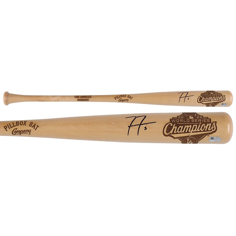 Freddie Freeman Los Angeles Dodgers Autographed 2025 World Series Champions Pillbox Bat Company Bat