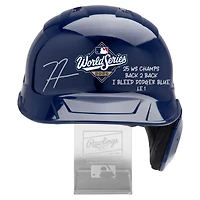 One of One: Freddie Freeman Los Angeles Dodgers Autographed Rawlings 2025 World Series Champions Batting Helmet with Inscriptions