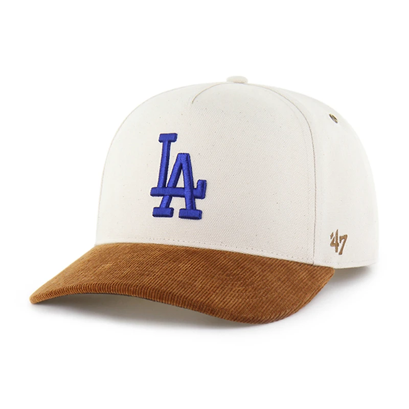 Men's Carhartt x '47 Natural/Brown Los Angeles Dodgers Undyed Relaxed Hitch Adjustable Hat