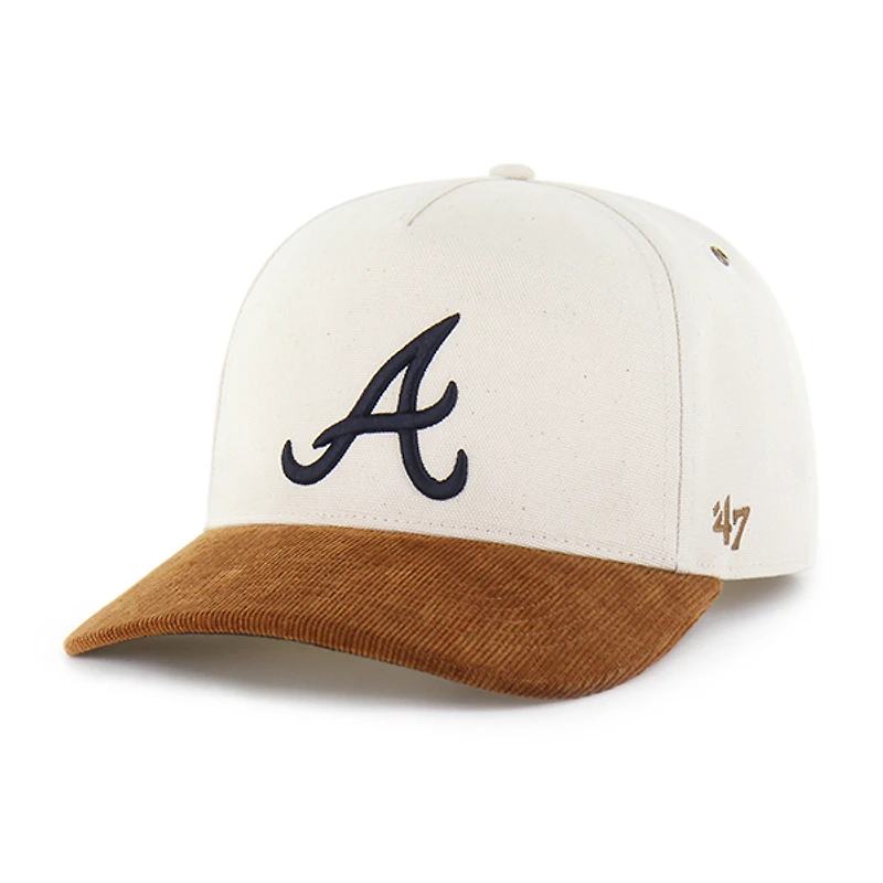 Men's Carhartt x '47 Natural/Brown Atlanta Braves Undyed Relaxed Hitch Adjustable Hat