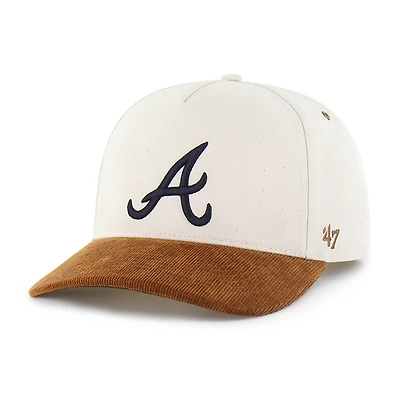 Men's Carhartt x '47 Natural/Brown Atlanta Braves Undyed Relaxed Hitch Adjustable Hat