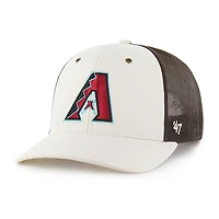 Men's Carhartt x '47 Natural/Brown Arizona Diamondbacks Undyed Trucker Adjustable Hat