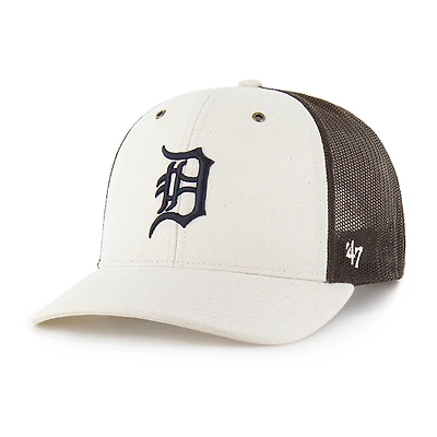 Men's Carhartt x '47 Natural/Brown Detroit Tigers Undyed Trucker Adjustable Hat