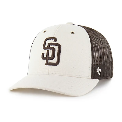 Men's Carhartt x '47 Natural/Brown San Diego Padres Undyed Trucker Adjustable Hat