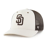 Men's Carhartt x '47 Natural/Brown San Diego Padres Undyed Trucker Adjustable Hat