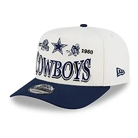 Men's New Era  Cream/Navy Dallas Cowboys A-Frame 9FIFTY Snapback Hat