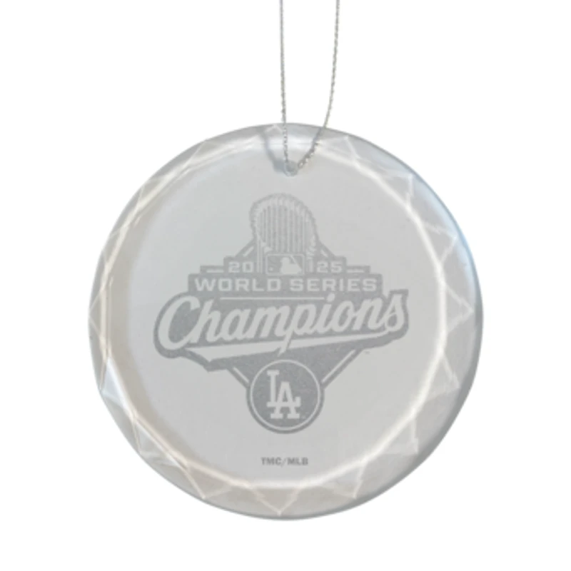 The Memory Company Los Angeles Dodgers 2025 World Series Champions 3.25" Round Glass Ornament