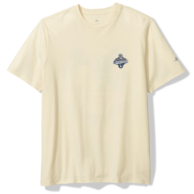 Men's Tommy Bahama  Cream Los Angeles Dodgers 2025 World Series Champions Fly Ball Club T-Shirt