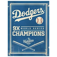 Los Angeles Dodgers Nine-Time World Series Champions 12" x 16" Newspaper Framed Print