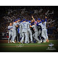 Los Angeles Dodgers Autographed 2025 World Series Champions 16" x 20" Celebration Photograph with 7 Signatures - Limited Edition of 50