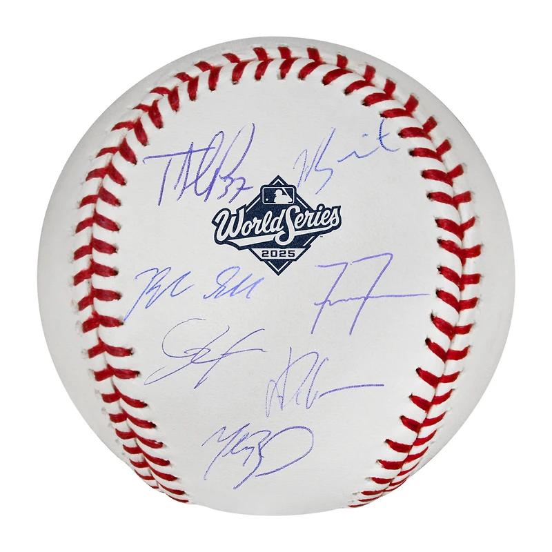 Los Angeles Dodgers Autographed 2025 World Series Champions World Series Logo Baseball with 7 Signatures - Limited Edition of 50