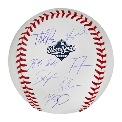 Los Angeles Dodgers Autographed 2025 World Series Champions World Series Logo Baseball with 7 Signatures - Limited Edition of 50