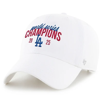 Women's '47  White Los Angeles Dodgers 2025 World Series Champions Clean Up Adjustable Hat