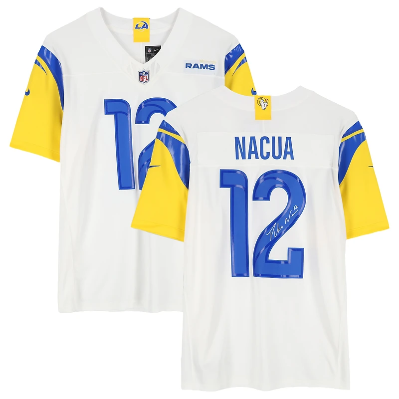 Puka Nacua Los Angeles Rams Autographed White Nike Vapor F.U.S.E. Limited Jersey