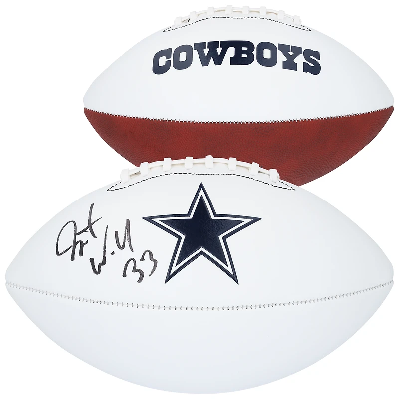 Javonte Williams Dallas Cowboys Autographed Franklin White Panel Football
