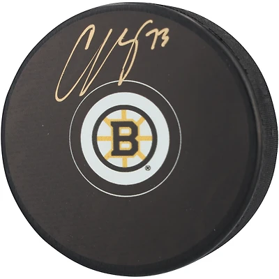 Charlie McAvoy Boston Bruins Autographed Hockey Puck - Signed in Gold