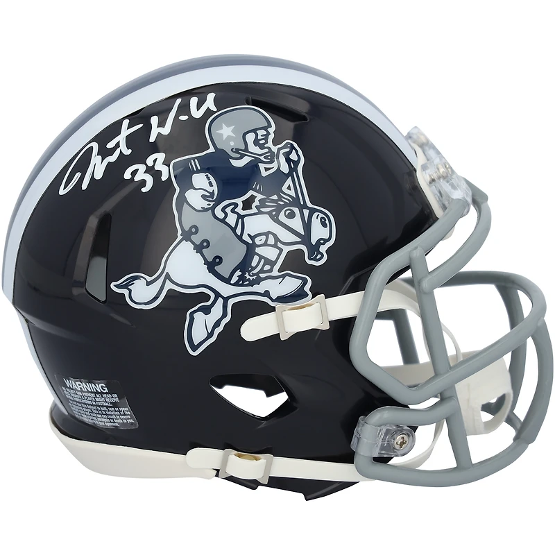 Javonte Williams Dallas Cowboys Autographed Riddell Cowboy Joe Speed Mini Helmet