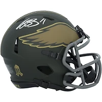 A.J. Brown Philadelphia Eagles Autographed Riddell 2025 Salute To Service Speed Mini Helmet