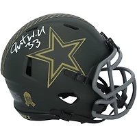 Javonte Williams Dallas Cowboys Autographed Riddell 2025 Salute To Service Speed Mini Helmet