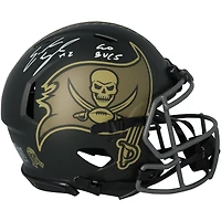 Emeka Egbuka Tampa Bay Buccaneers Autographed Riddell 2025 Salute To Service Speed Authentic Helmet with "Go Bucs" Inscription