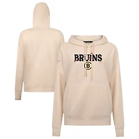Women's Levelwear Khaki Boston Bruins Festive Holiday Adorn Hoodie