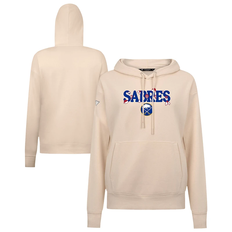 Women's Levelwear Khaki Buffalo Sabres Festive Holiday Adorn Hoodie