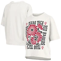 Women's Pressbox  White Texas Tech Red Raiders Elena Oversized Slub T-Shirt
