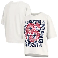 Women's Pressbox  White Arizona Wildcats Elena Oversized Slub T-Shirt