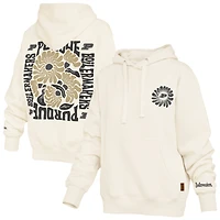 Women's Pressbox  Cream Purdue Boilermakers Elena Janise Hoodie