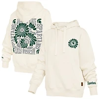 Women's Pressbox  Cream Michigan State Spartans Elena Janise Hoodie