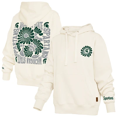 Women's Pressbox  Cream Michigan State Spartans Elena Janise Hoodie