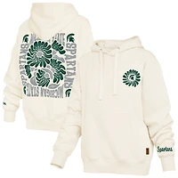 Women's Pressbox  Cream Michigan State Spartans Elena Janise Hoodie