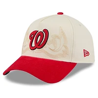 Men's New Era Stone Washington Nationals Western Stitch 9FORTY A-Frame Adjustable Hat