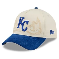 Men's New Era Stone Kansas City Royals Western Stitch 9FORTY A-Frame Adjustable Hat