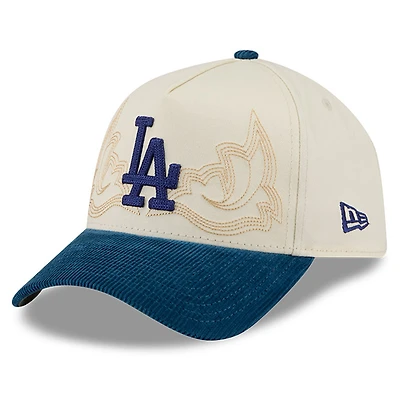 Men's New Era Stone Los Angeles Dodgers Western Stitch 9FORTY A-Frame Adjustable Hat