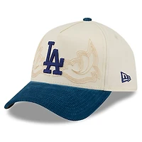 Men's New Era Stone Los Angeles Dodgers Western Stitch 9FORTY A-Frame Adjustable Hat