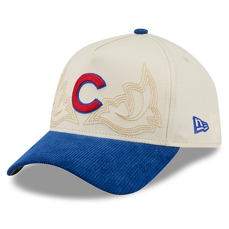 Men's New Era Stone Chicago Cubs Western Stitch 9FORTY A-Frame Adjustable Hat