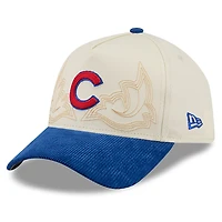 Men's New Era Stone Chicago Cubs Western Stitch 9FORTY A-Frame Adjustable Hat